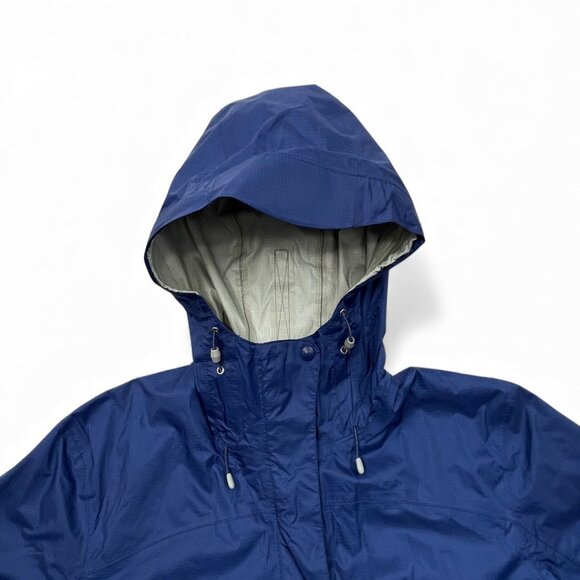 L.L. Bean Blue Waterproof Light Windbreaker Hooded Jacket Women's 3XL XXXL - Picture 4 of 15